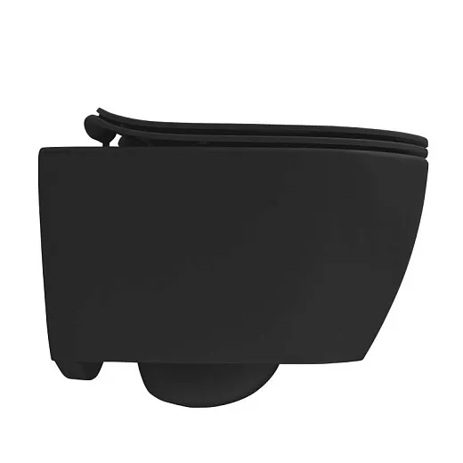 Унитаз подвесной Scarabeo Moon 5520CL49 36x50,5 безободковый черный матовый