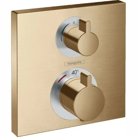 Смеситель для душа Hansgrohe RainSelect 15714140, 2 потребителя, термостатический, бронза матовый