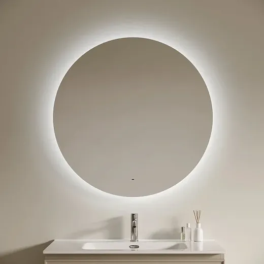 Зеркало Sancos Sfera 2.0 SF2.1000, 100 см, с подсветкой, c сенсорным выключателем, цвет белый