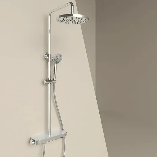 Душевая система Sancos Teo SC11002CH, термостатическая, хром