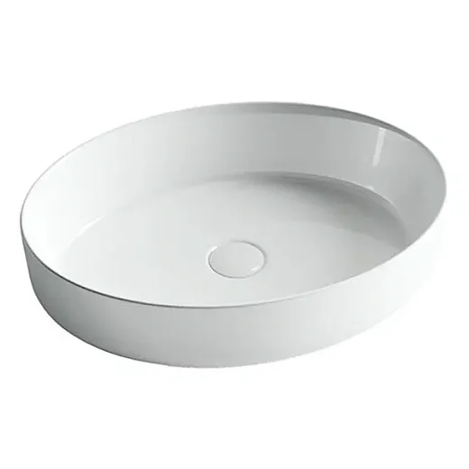 Умывальник Ceramicanova CN5002 55х40х14см накладной овальный без перелива, CN5002