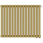 Радиатор отопления Сунержа Эстет-00 EU50, 15 секций, нижнее подключение, цвет матовое золото, 032-0322-5015