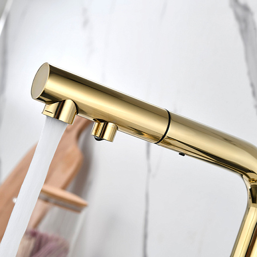 Смеситель PAULMARK SERPENTINE Se213222-G, (золото)