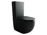 Унитаз-компакт Ceramicanova Metropol CN4001MB, безободковый, крышка-сиденье микролифт, черный матовый