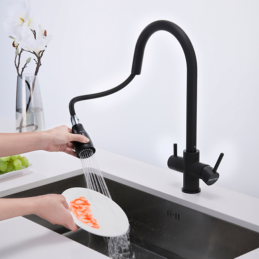 Смеситель PAULMARK LANGE La214212-401, (черный/антрацит)