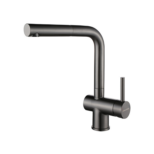 Смеситель PAULMARK DOSSE Do214418-GM, (черный/вороненая сталь)