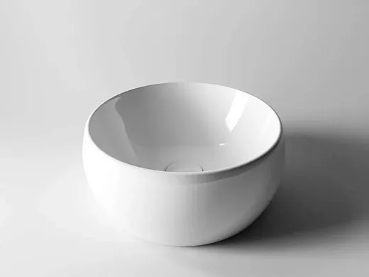 Раковина Ceramicanova CN6001 39.5 x 39.5 x 15.5 см, накладная, круглая, без перелива, сантехфарфор