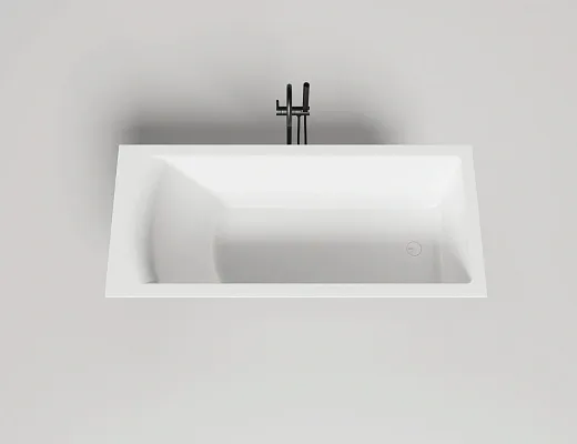 Ванна Salini Cascata Kit 104313GF, 170 х 75 см, из искусственного камня S-Sense, цвет белый, покраска по RAL полностью
