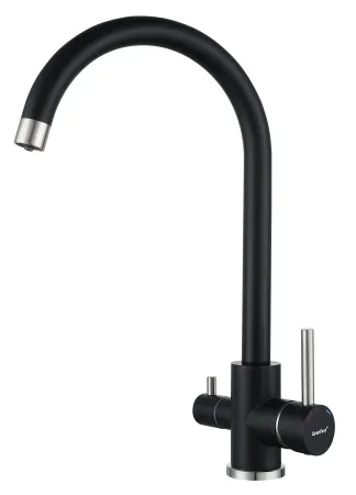 Смеситель для кухни GRANFEST QUARZ Z-5420 черный, 4610015007183