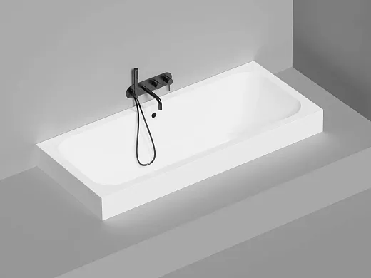 Ванна Salini Orlanda Axis 103213GF, 170 х 75 см, из искусственного камня S-Sense, цвет белый, покраска по RAL полностью