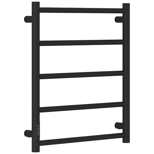 Полотенцесушитель электрический Стилье Формат 27 31529-6050, 600 x 500, ширина 53.2 см, высота 60 см, черный матовый, МЭМ слева