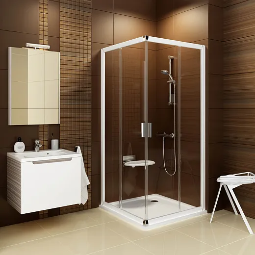 Душевой уголок Blix BLRV2K 120x120 (белый/прозрачное)