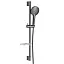 AQM8101GM Душевой гарнитур AQUAme H=790мм, Ø120 мм, 3 режима, мыльница, шланг 1500мм, Gun Metal