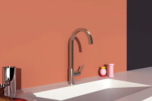 Смеситель для кухонной мойки Ideal Standard GUSTO BD411GN  с высоким трубчатым квадратным изливом R-типа