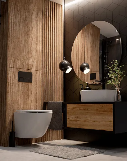 Унитаз подвесной AQUAme с сиденьем SoftClose, смыв QUIET, скрытый крепеж. 520x365x360