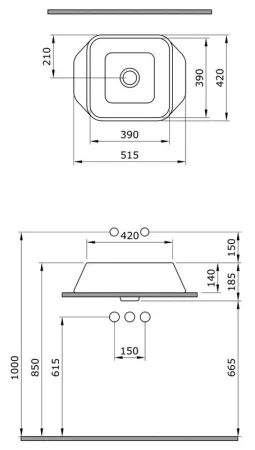 Раковина Bocchi Elba 1005-032-0125, розовая