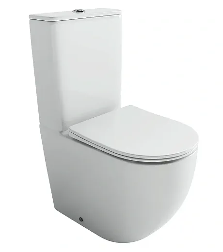 Напольный унитаз Ceramicanova Mia CN1801T, безободковый, смыв Торнадо, сиденье микролифт, белый