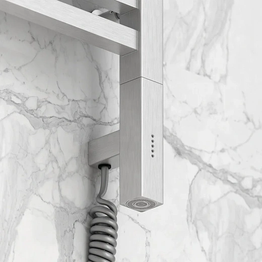 Полотенцесушитель электрический Сунержа Модус 3.0, 80 х 50 см, ширина 50 см, высота 80 см, с блоком управления МЭМ слева/справа, сатин