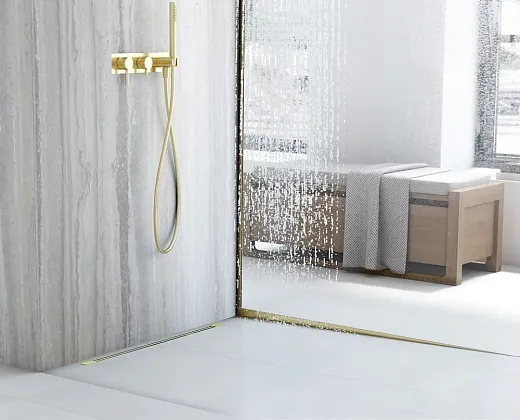 Душевой лоток Rea Neo Ultra Slim Pro gold 800 золотой