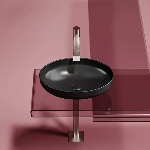 Раковина Ceramicanova Element CN6056MB, 50 см, сантехфарфор, цвет черный матовый