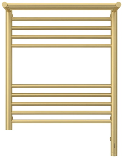 Полотенцесушитель электрический Сунержа Богема 3.0 600 x 500 с полкой, ширина 53.2 см, высота 72.4 см, матовая шампань, L/R