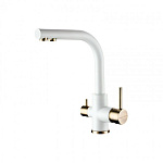 Смеситель PAULMARK ESSEN  Es213011-431BR (белый матовый/бронза) Смеситель PAULMARK ESSEN  Es213011-431BR (белый матовый/бронза)