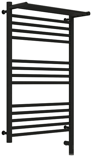 Полотенцесушитель электрический Сунержа Богема 3.0 800x500 с полкой, матовый черный, L/R
