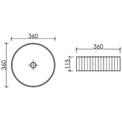 Раковина Ceramicanova Element CN6057MDB, 36 см, сантехфарфор, цвет темно-коричневый матовый