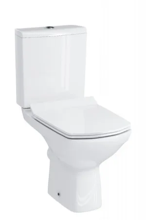 Унитаз напольный компакт Cersanit CARINA NEW CLEAN ON 011 3/5л. (гор.вып, дюр.сид., sllm, lifting, easy-off, ниж.под.) бел,1с ,S-KO-CAR011-3/5-COn-S-DL-w