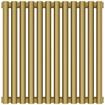 Радиатор трубчатый Сунержа Эстет-00, 12 секций, боковое подключение, цвет матовое золото, 032-0332-5012 Радиатор трубчатый Сунержа Эстет-00, 12 секций, боковое подключение, цвет матовое золото, 032-0332-5012