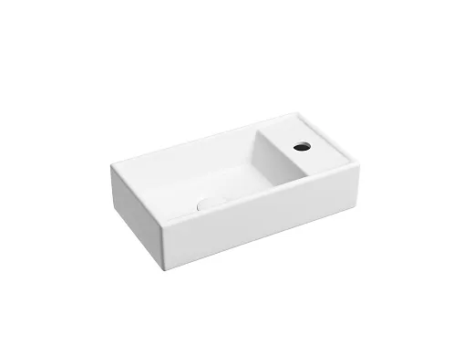 Умывальник подвесной Ceramicanova Element прямоугольный 410х225х105мм чаша слева, CN6051LMW