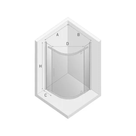 Душевой уголок New Trendy NEW KOMFORT BLACK 90x90x195