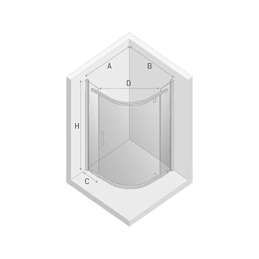 Душевой уголок New Trendy NEW KOMFORT BLACK 80x80x195