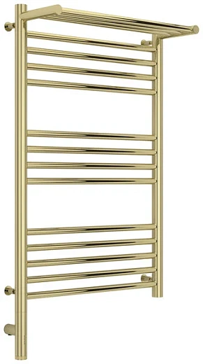 Полотенцесушитель электрический Сунержа Богема 3.0 800 x 500 с полкой, ширина 53.2 см, высота 92.4 см, шампань, L/R