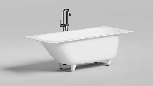 Ванна Salini Ornella Kit 102416GF, 160 х 70 см, из искусственного камня S-Sense, цвет белый, покраска по RAL полностью