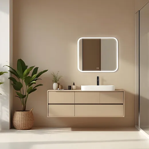 Зеркало Raval Призма 80х68 сенсор Антипар, Prz.02.800x680/W/RL
