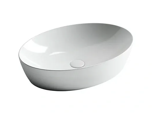 Раковина Ceramicanova Element CN5018 61 x 41 x 15 см, накладная, овальная, без перелива, сантехфарфор