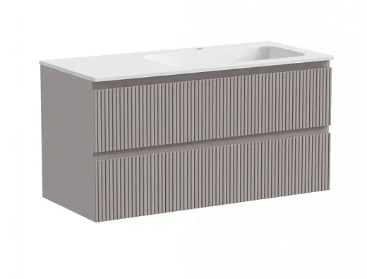 Тумба под раковину Sancos Snob T 100 см подвесная, правая, Doha Soft, SNT100RSM