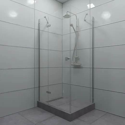 Душевой уголок Тритон Брава Хром А1 120x80 стекла прозрачные / профиль хром / без поддона