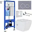 Комплект инсталляции с унитазом 6 в 1 Roxen StounFix Dual Fresh 966127 (состоит из: 710200, Santi 410260DG, 530135-01X)
