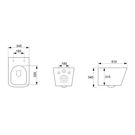 Инсталляция Ideal Standard, с безободковым унитазом Ceramicanova Metric Rimless, сиденье микролифт, E233267/CN3007, сантехфарфор