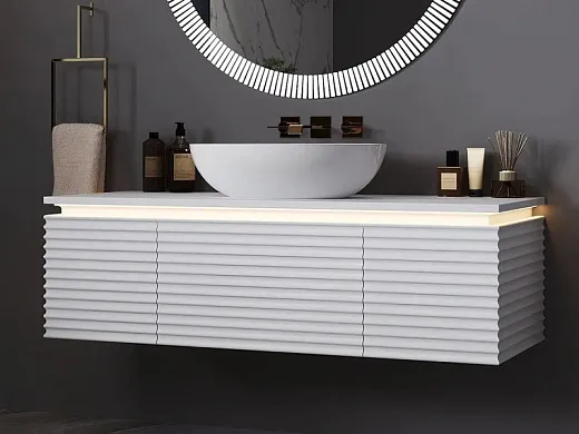 Умывальник Belux Диего Д-700 70 мебельный solid surface белый матовый, 4810924284235