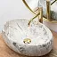 Умывальник Rea LINDA STONE U1020S 48x33 мрамор серый