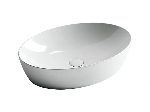 Раковина Ceramicanova Element CN5018 61 x 41 x 15 см, накладная, овальная, без перелива, сантехфарфор