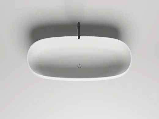 Ванна Salini Greca 103121MF, 180 х 80 см, из искусственного камня S-Stone, цвет белый матовый, покраска по RAL полностью