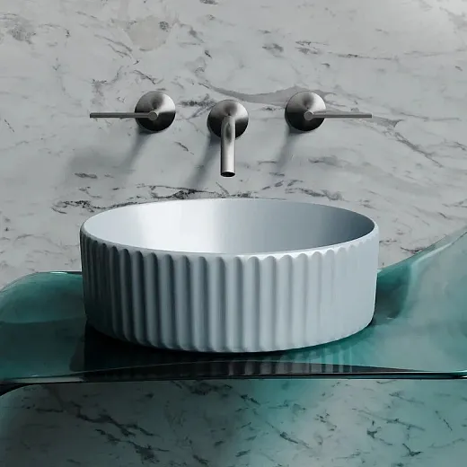 Раковина Ceramicanova Element CN6057MHL, 36 см, сантехфарфор, цвет серо-голубой матовый