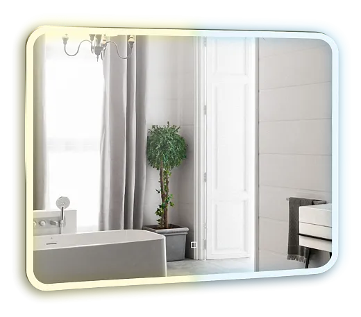 Зеркало Raval Призма 100х80 сенсор 3-6К, Prz.02.1000x800.3-6K/W/RL