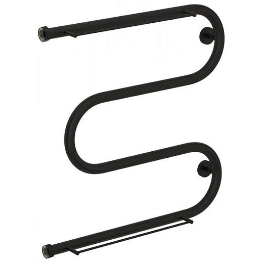 Полотенцесушитель водяной Сунержа М-образный+ 31-4008-6060, 600x600, с 2 полками, цвет матовый черный