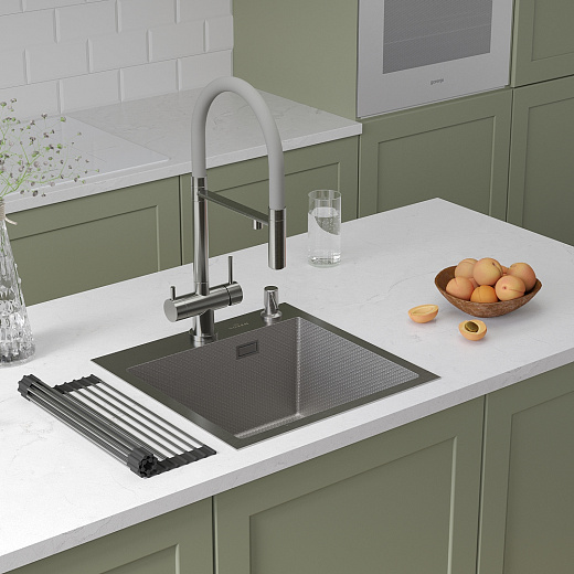 Кухонная мойка врезная Roxen Snake 45 (текстурное покрытие)