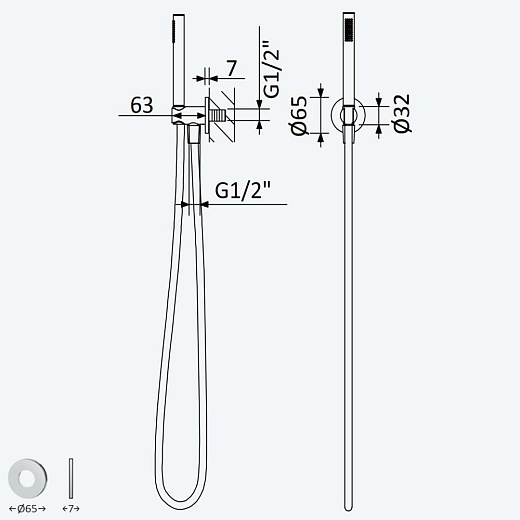 Душевой гарнитур Bruma Nautic 1455914SR Sunrise золото матовое Душевой гарнитур Bruma Nautic 1455914SR Sunrise золото матовое